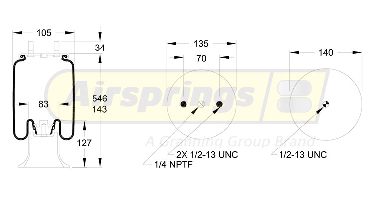 AIRSPRING COMPLETE - DAF / HENDRICKSON / GIGANT AIRSPRING COMPLETE - DAF / HENDRICKSON / GIGANT