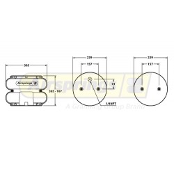 AIRSPRING CONVOLUTED - SCANIA HENDRICKSON
