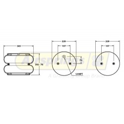 AIRSPRING CONVOLUTED - DAF IVECO MAN SAF