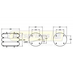AIRSPRING CONVOLUTED - HENDRICKSON