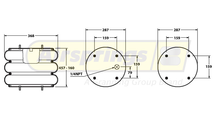 AIRSPRING CONVOLUTED - HENDRICKSON