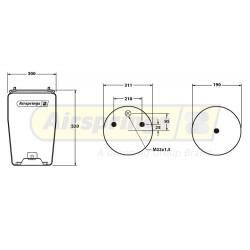 AIRSPRING SERVICE ASSEMBLY - BPW (TYPE-36)