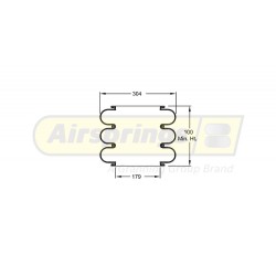 AIRSPRING CONVOLUTED 12 X 3