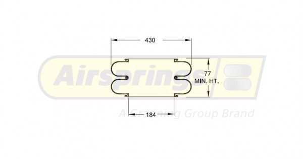AIRSPRING CONVOLUTED 16 X 2 | SP1129