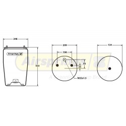 AIRSPRING SERVICE ASSEMBLY - BPW (TYPE-30)