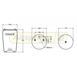 AIRSPRING SERVICE ASSEMBLY - BPW (TYPE-30K)