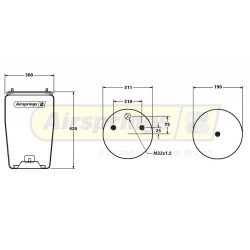 AIRSPRING SERVICE ASSEMBLY - BPW (TYPE-36)