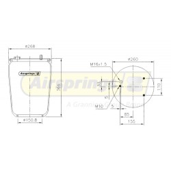 AIRSPRING SERVICE ASSEMBLY - DAF