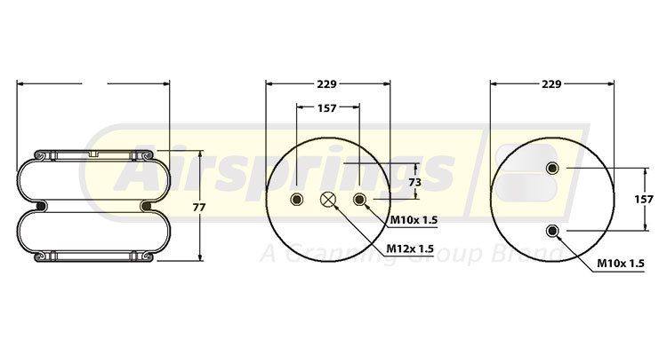 AIRSPRING CONVOLUTED - MERITOR