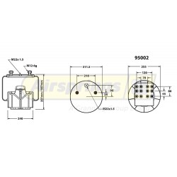 AIRSPRING COMPLETE - BPW (TYPE-36K PLASTIC PISTON)