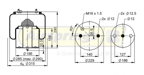 AIRSPRING COMPLETE - SCANIA BUS | 2024291 1726243 2024288 1DF20A10 ...