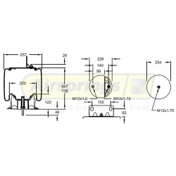 AIRSPRING COMPLETE - DAF LF45 (NO BOTTOM PLATE)