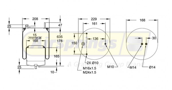 AIRSPRING COMPLETE - VOLVO FH4 FM4 REAR (STD HEIGHT) | 22058741