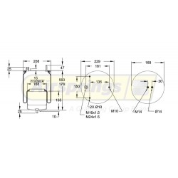 AIRSPRING COMPLETE - VOLVO FH4 FM4 REAR (MED HEIGHT)