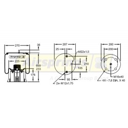 AIRSPRING COMPLETE - SAF (PLASTIC PISTON)