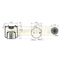 AIRSPRING COMPLETE - MAN TGA TGS (PLASTIC PISTON)