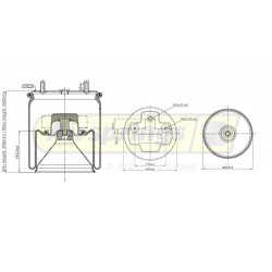 AIRSPRING COMPLETE - BPW – (NO CAST MOUNTING PLATE)