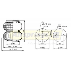 AIRSPRING CONVOLUTED - JOST MERCEDES