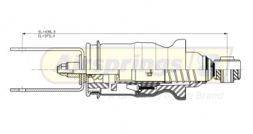 CABIN SHOCK & COIL ASSEMBLY - MERCEDES ACTROS MP4 / MP5