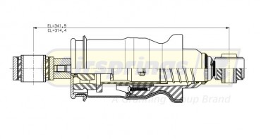 CABIN SHOCK & COIL ASSEMBLY - MERCEDES ACTROS MP4 / MP5