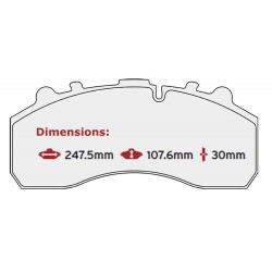 BRAKE PAD SET DAF BPW SAF