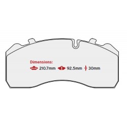 BRAKE PAD SET BPW DAF MERCEDES MAN