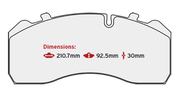 BRAKE PAD SET BPW DAF MERCEDES MAN