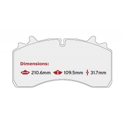 BRAKE PAD SET BPW SAF