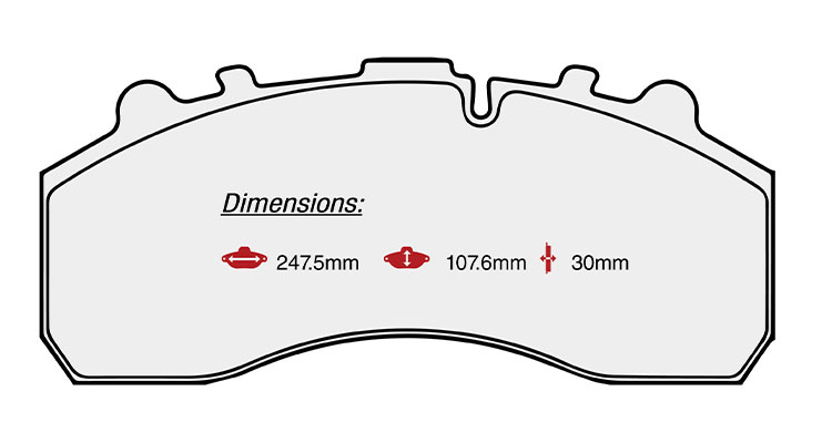 BRAKE PAD SET IVECO