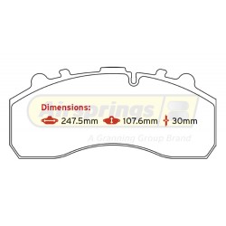 BRAKE PAD SET TRUCK (WVA29278)