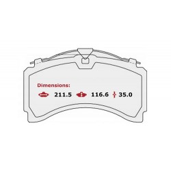 BRAKE PAD SET MERCEDES ACTROS MP4
