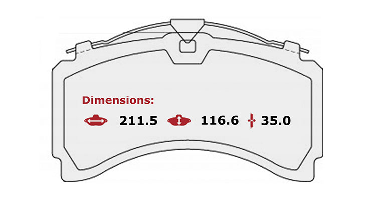 BRAKE PAD SET MERCEDES ACTROS MP4