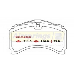 BRAKE PAD SET MERCEDES ACTROS MP4