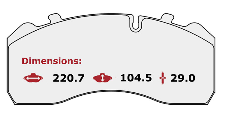 BRAKE PAD SET MERCEDES ACTROS MP4