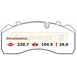 BRAKE PAD SET MERCEDES ACTROS MP4