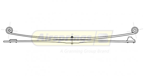 M09360 Spring TRUCK SPRING - MERCEDES REAR 1+1L E6 | 9673200906