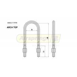 TRAILING ARM U-BOLT - BPW M22 71x280x80