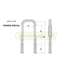 U-BOLT - TO SUIT 15114 15115 15146 15147 SPRINGS