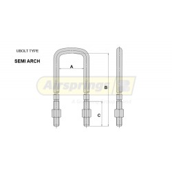 U BOLT C/W NUTS  - VW CADDY