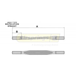 FORGED STRAIGHT BOLT C/W NUTS (4 PER SPRING)