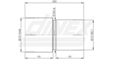 EXHAUST PIPE ADAPTOR 2m ID/ID=102.1/114.8