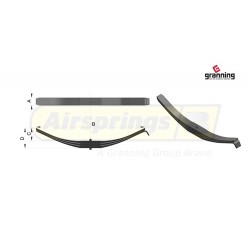 PARABOLIC SPRING 3-LEAF 100MM LOW CAMBER