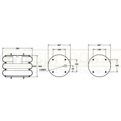 AIRSPRING CONVOLUTED - HENDRICKSON