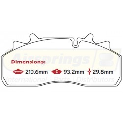 BRAKE PAD SET DAF SAF