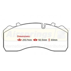 BRAKE PAD SET BPW DAF MERCEDES MAN