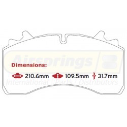 BRAKE PAD SET BPW SAF