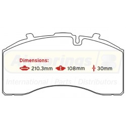 BRAKE PAD SET SAF